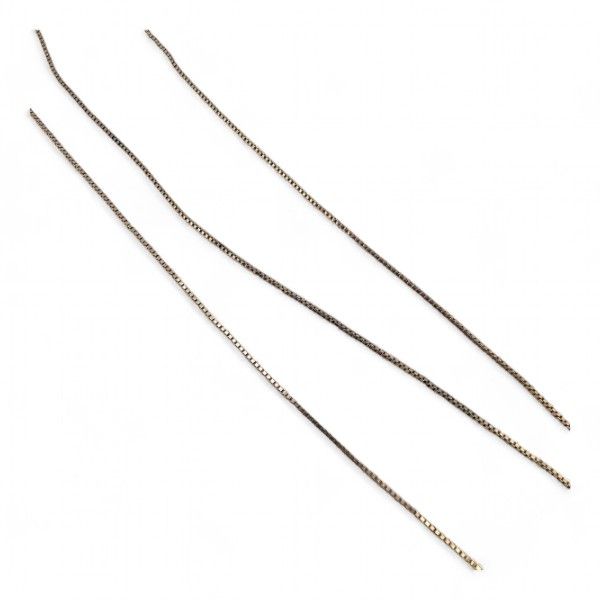 Lot 462: Signed N with an Arrow 14K Gold Box Chain Necklace 1.9 g