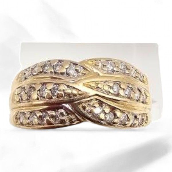 Lot 466: ARS 14K Gold Cocktail Ring Sz. 7 4.3 G