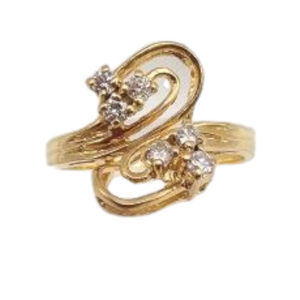 Lot 468: Diamond 14K Gold Cocktail Ring Sz. 6.25 2.9 G