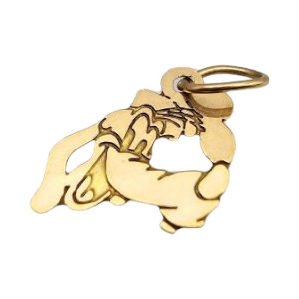 Lot 479: 14K Gold Disney Goofy Pendant 0.3 G