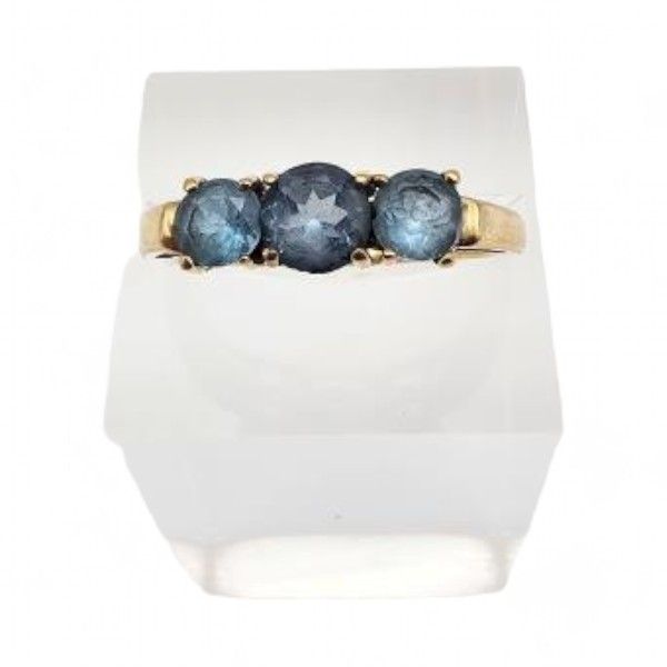 Lot 497: RT Tourmaline 10K Gold Cocktail Ring Sz. 6.75 1.8 G