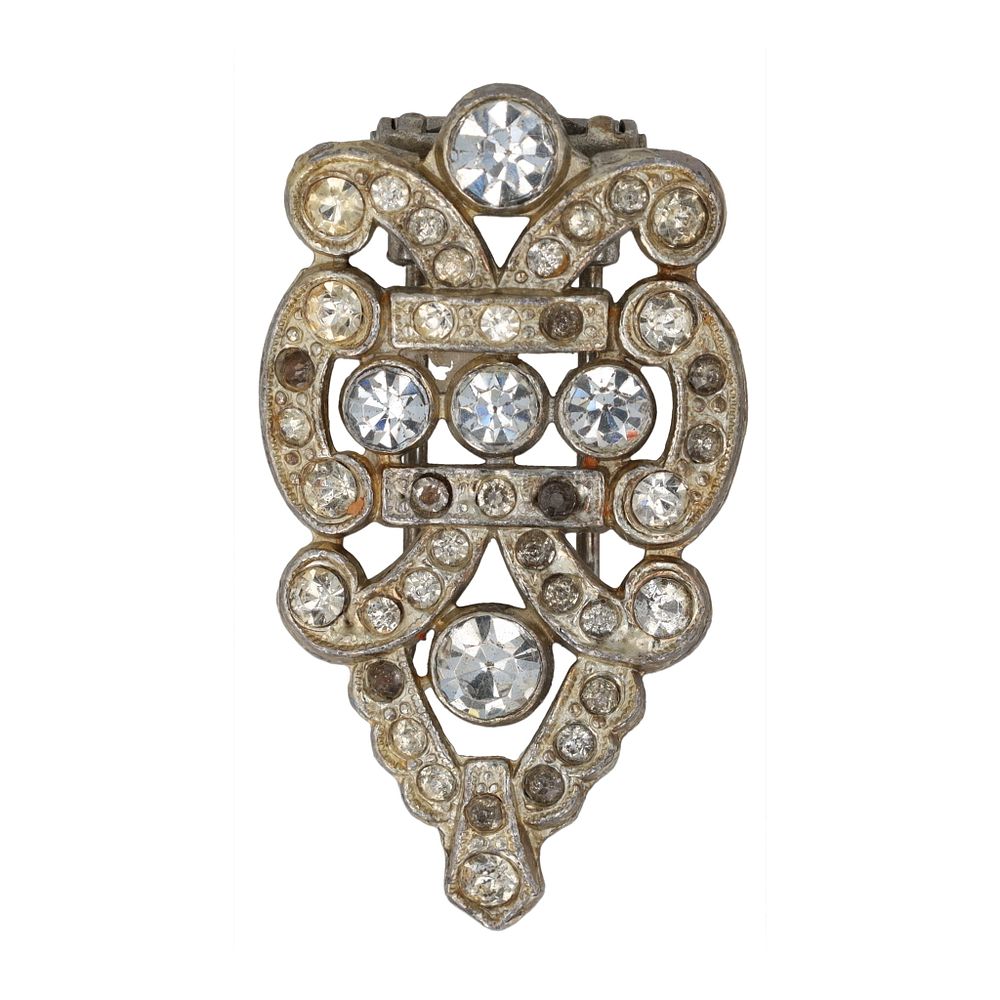 Lot 458: Stunning Art Deco Rhinestone Dress Clip