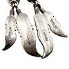 Vintage Sterling Navajo Turquoise Feather Earrings 7.9gImage - 3
