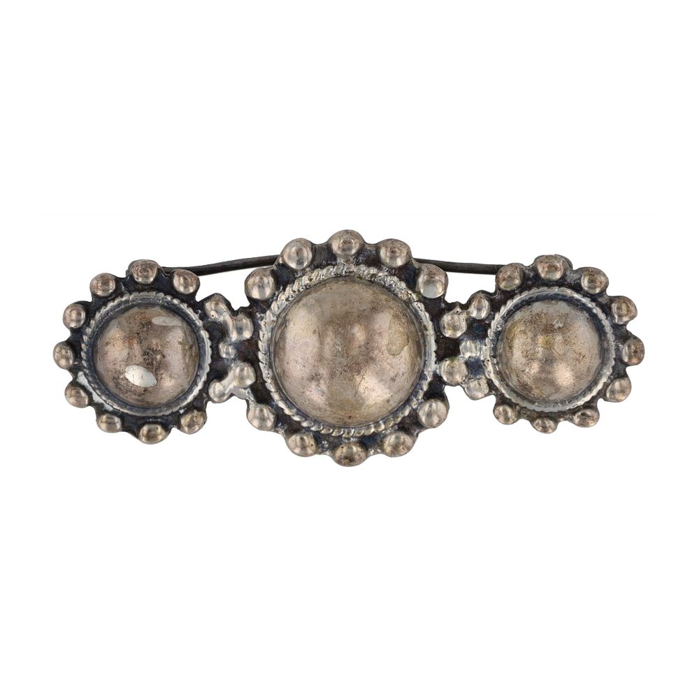Lot 153: Navajo Sterling Dome Brooch