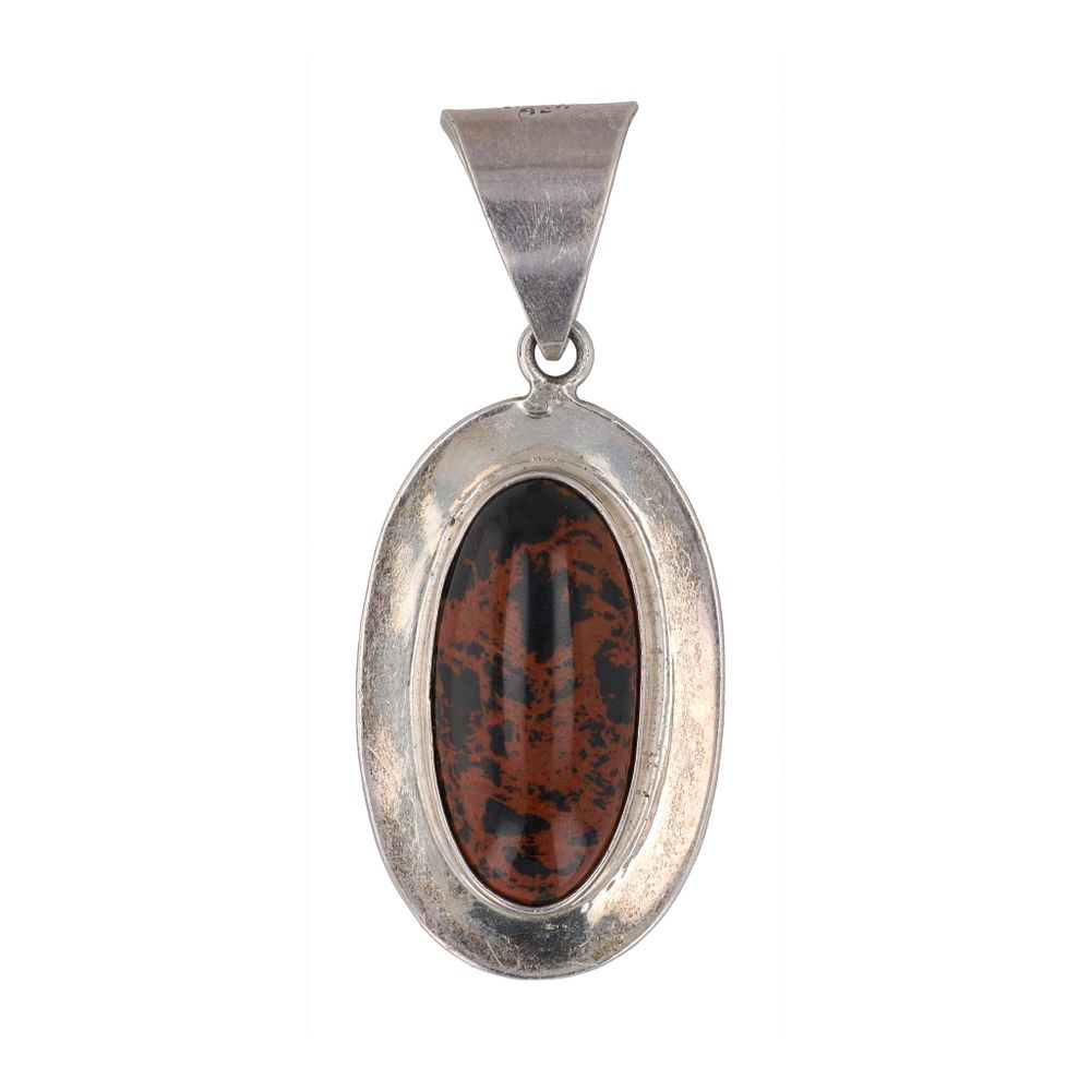 Lot 177: TA-115 Taxco Mexico Brecciated Jasper Sterling Pendant