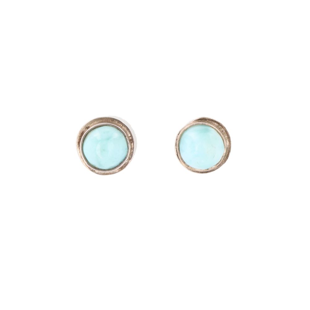 Lot 215: Navajo Larimar Sterling Earrings