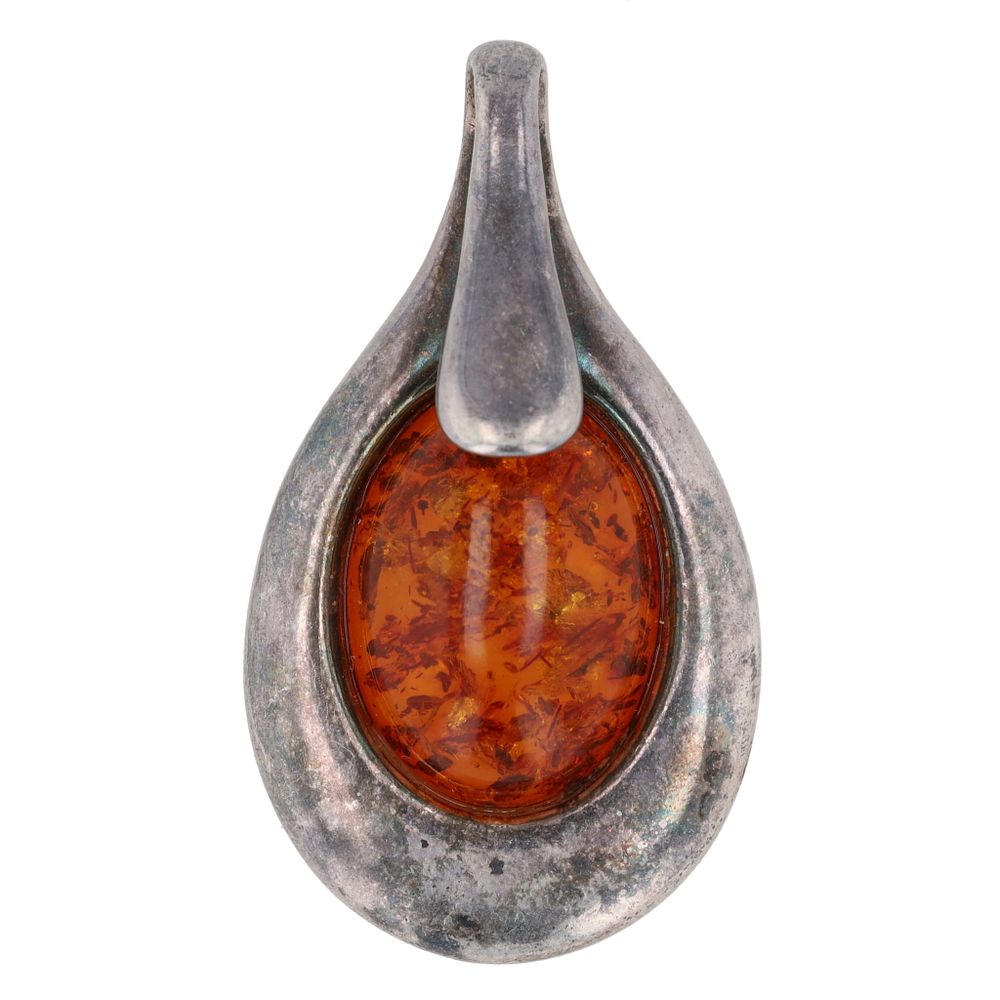 Lot 219: AR Amber Sterling Pendant