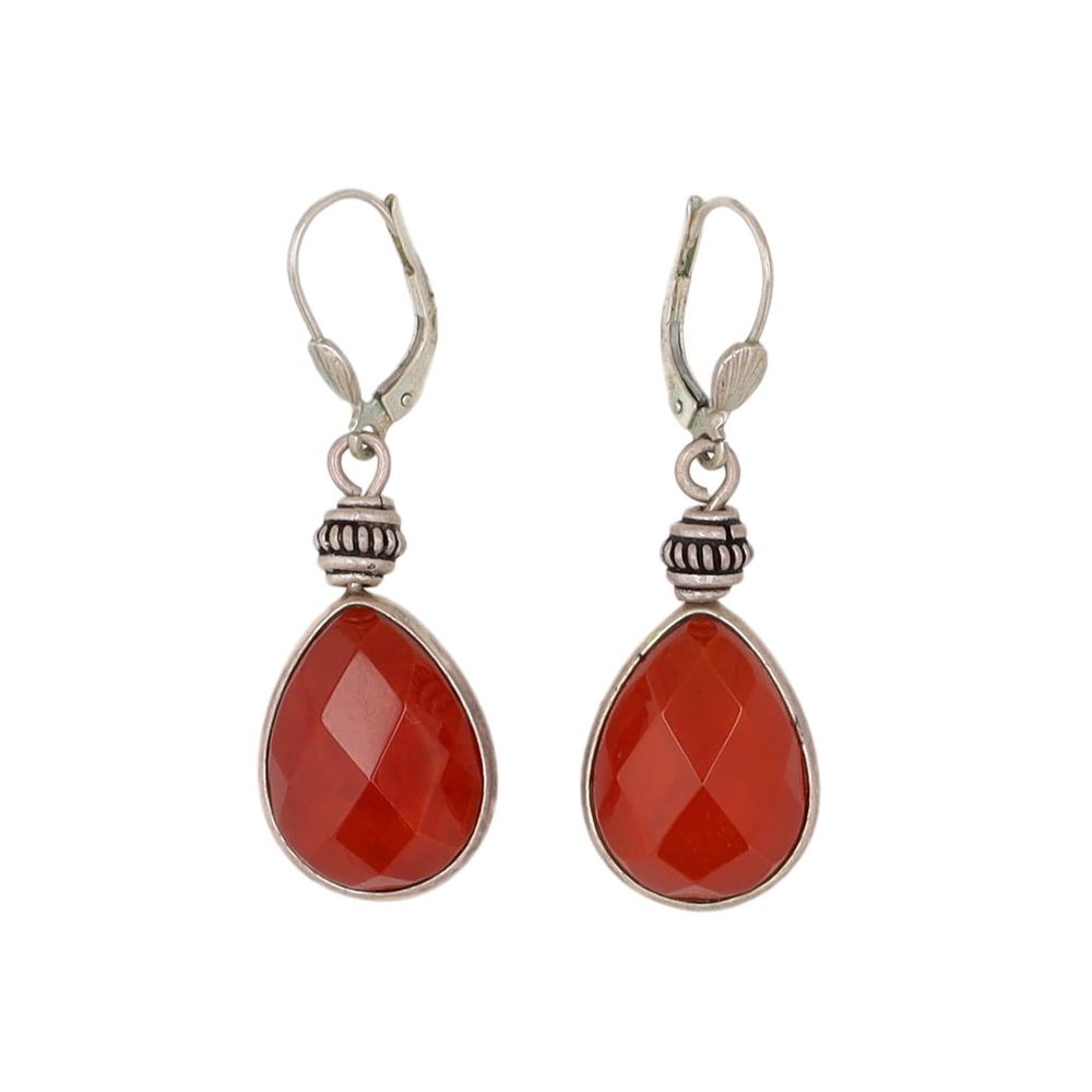 Lot 314: Cushion Cut Amber Sterling Dangle Earrings