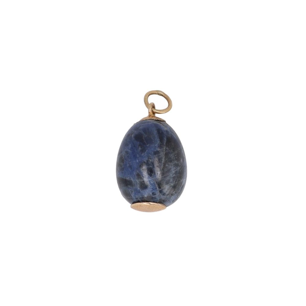 Lot 337: Lapis Gold Tone Pendant