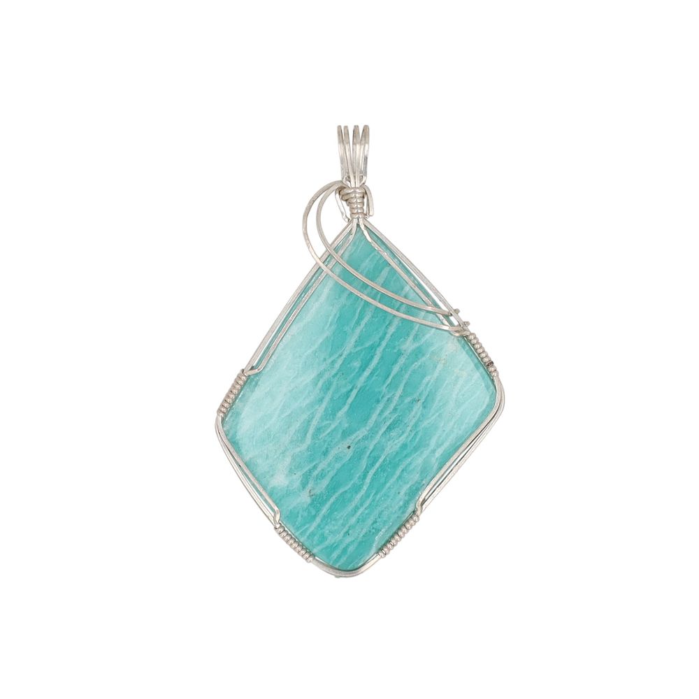 Lot 340: Dyed Selenite Sterling Pendant