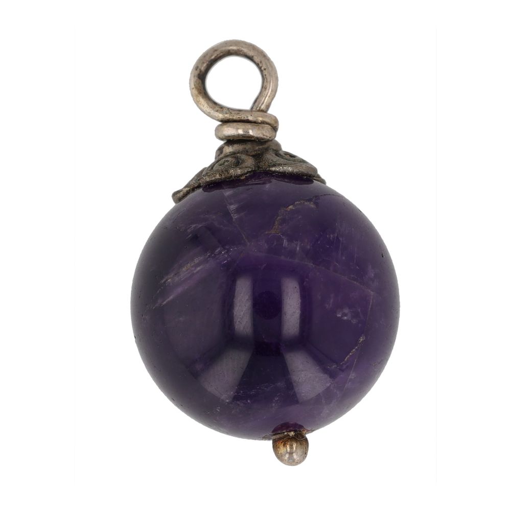 Lot 361: Deep Amethyst Sterling Pendant
