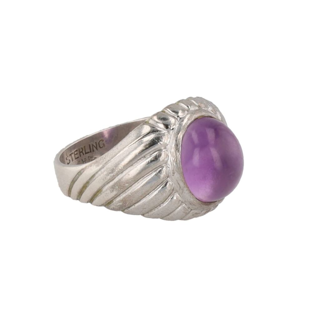 Lot 365: Clark & Coombs Amethyst Sterling Ring Sz. 9