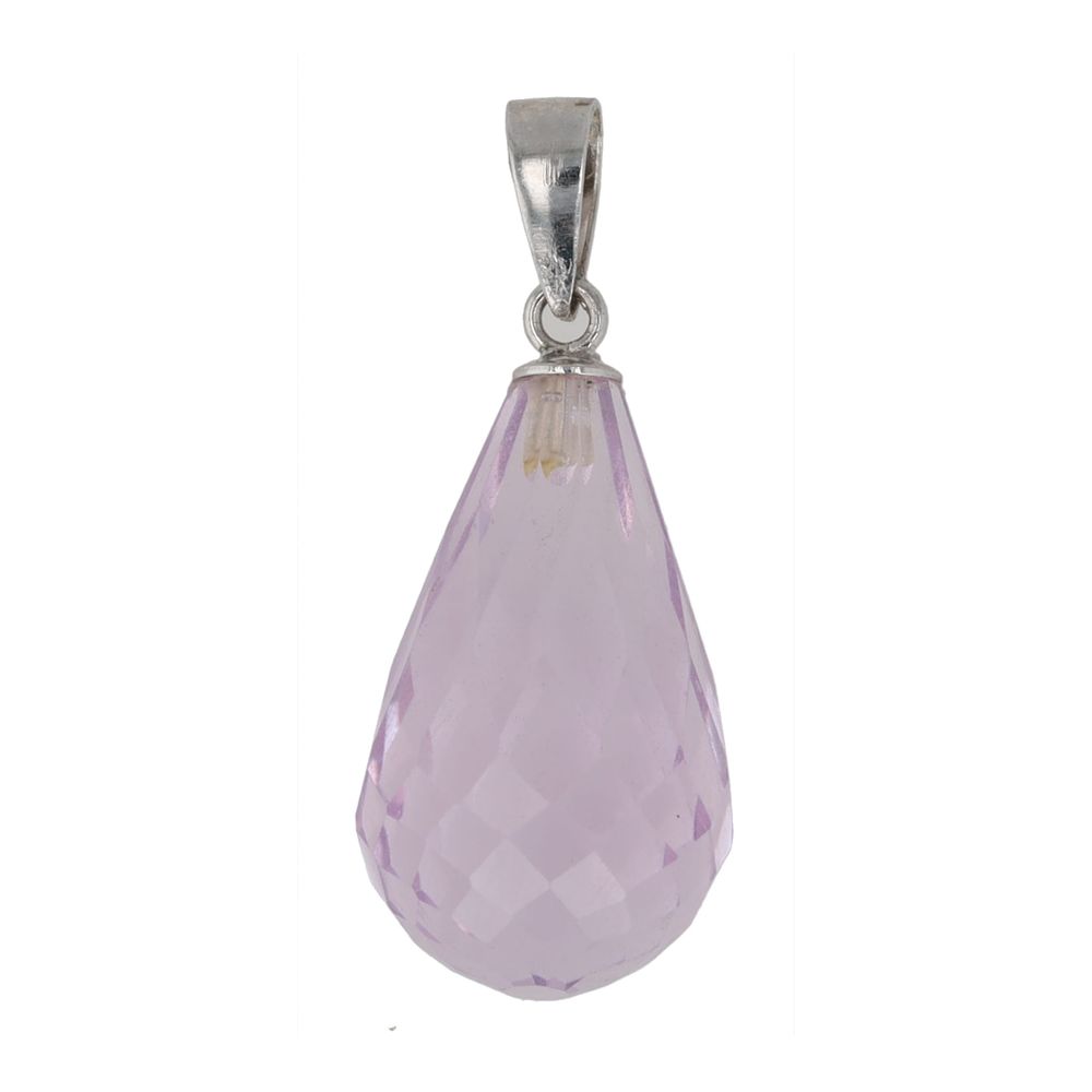 Lot 371: Amethyst Sterling Cushion Cut Pendant