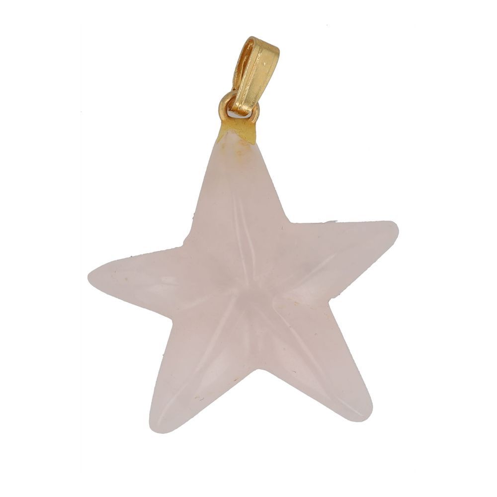 Lot 385: Rose Quartz Starfish Pendant