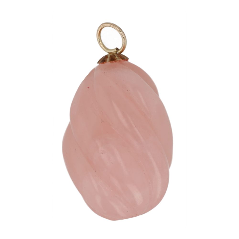 Lot 387: Rose Quartz Carved Pendant