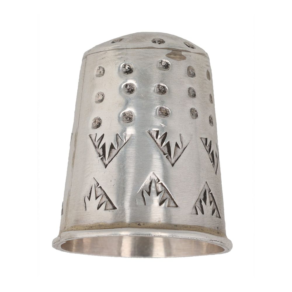 Lot 391: Navajo Sterling Stamp Work Thimble