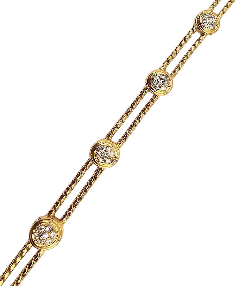 Lot 600: Swarovski Crystal Gold Tone Bracelet