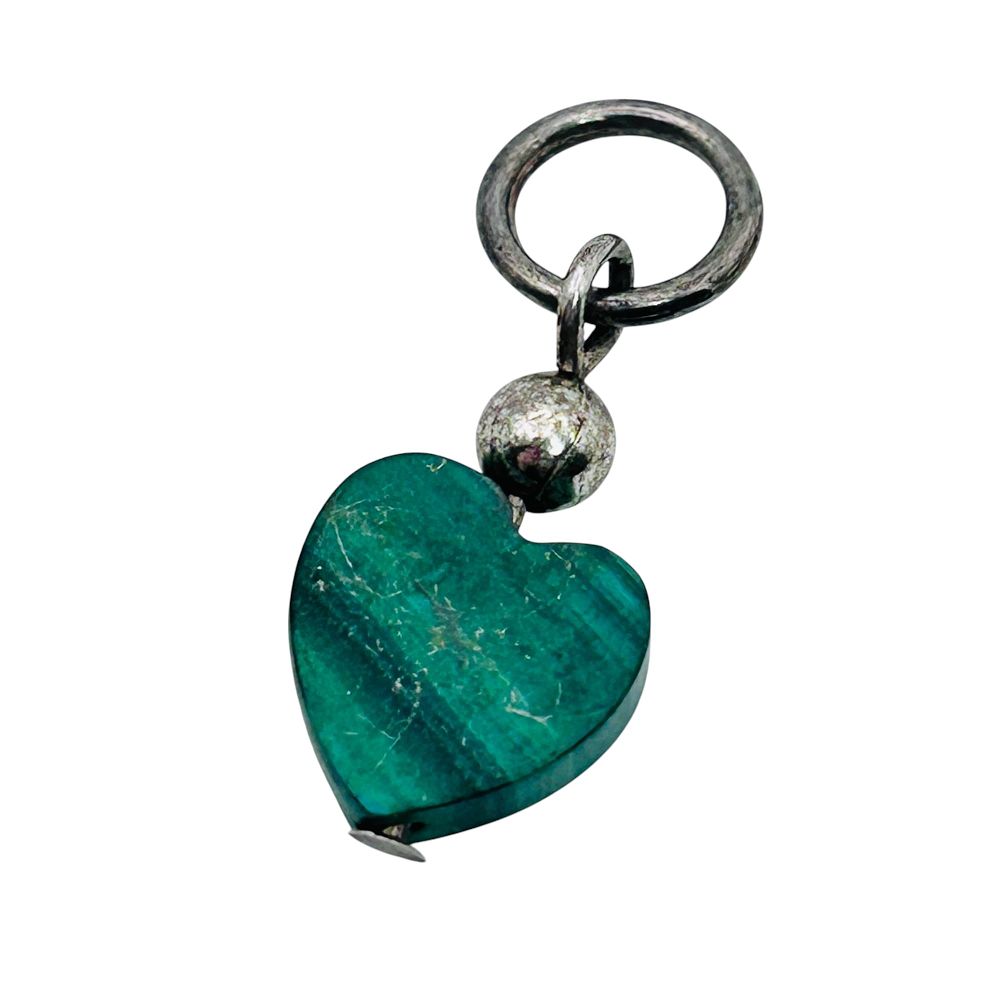 Lot 160: MALACHITE Heart Pendant .7 G