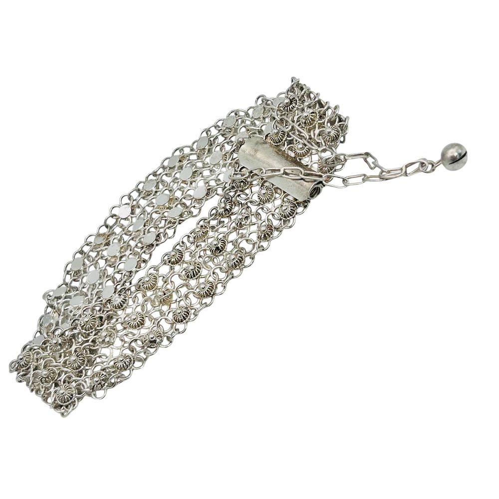 Lot 179: Sterling Silver CANNETILLE Bracelet 19.17G