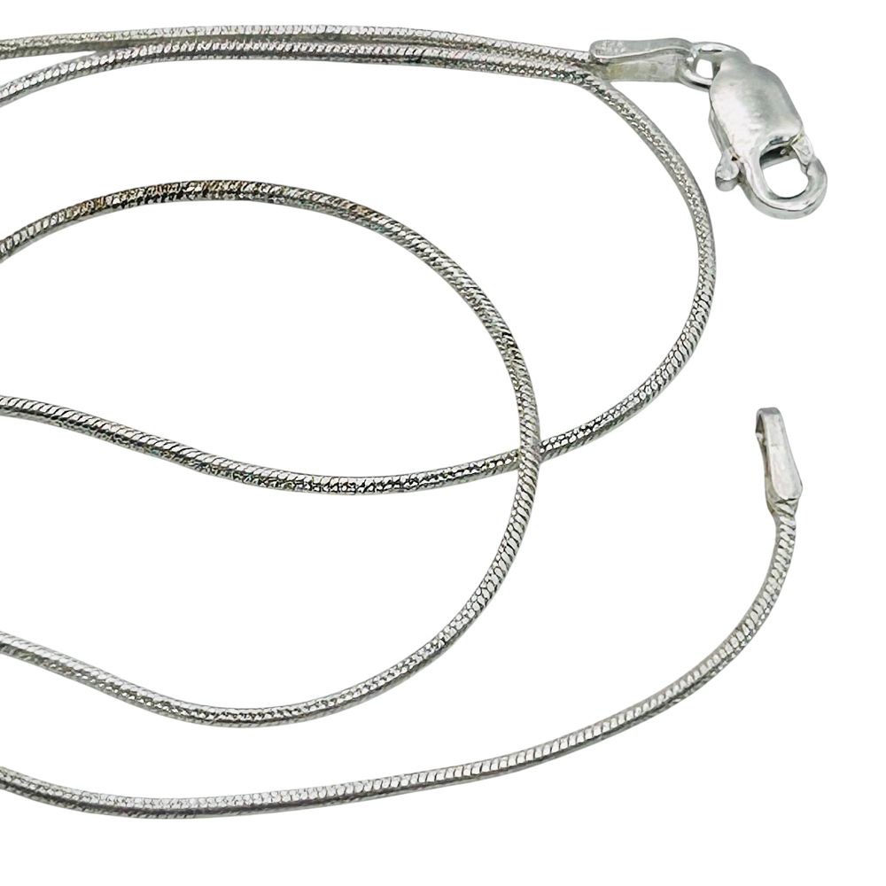Lot 190: Sterling Silver Round Snake Chain Necklace, 3.08