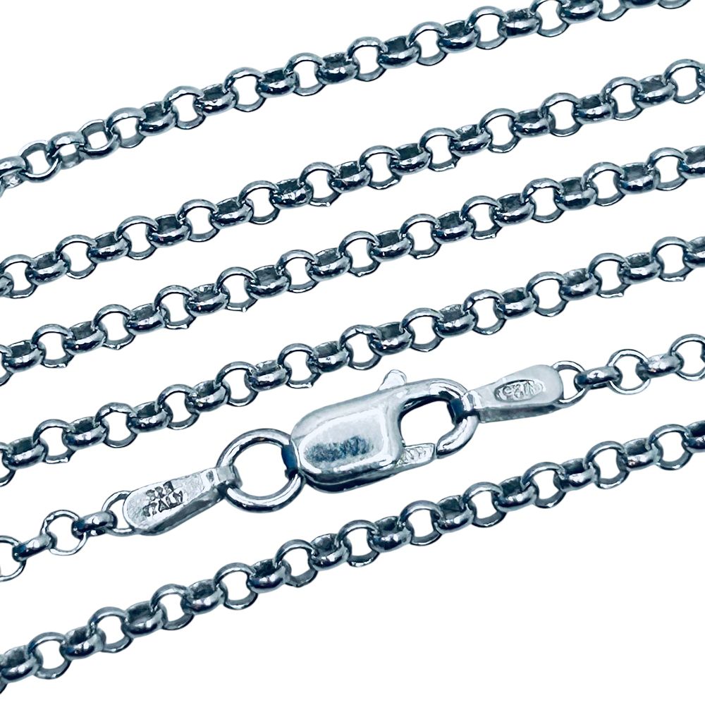 Lot 223: RCI Italy Sterling Silver Cable Chain Necklace. 5.00 G.