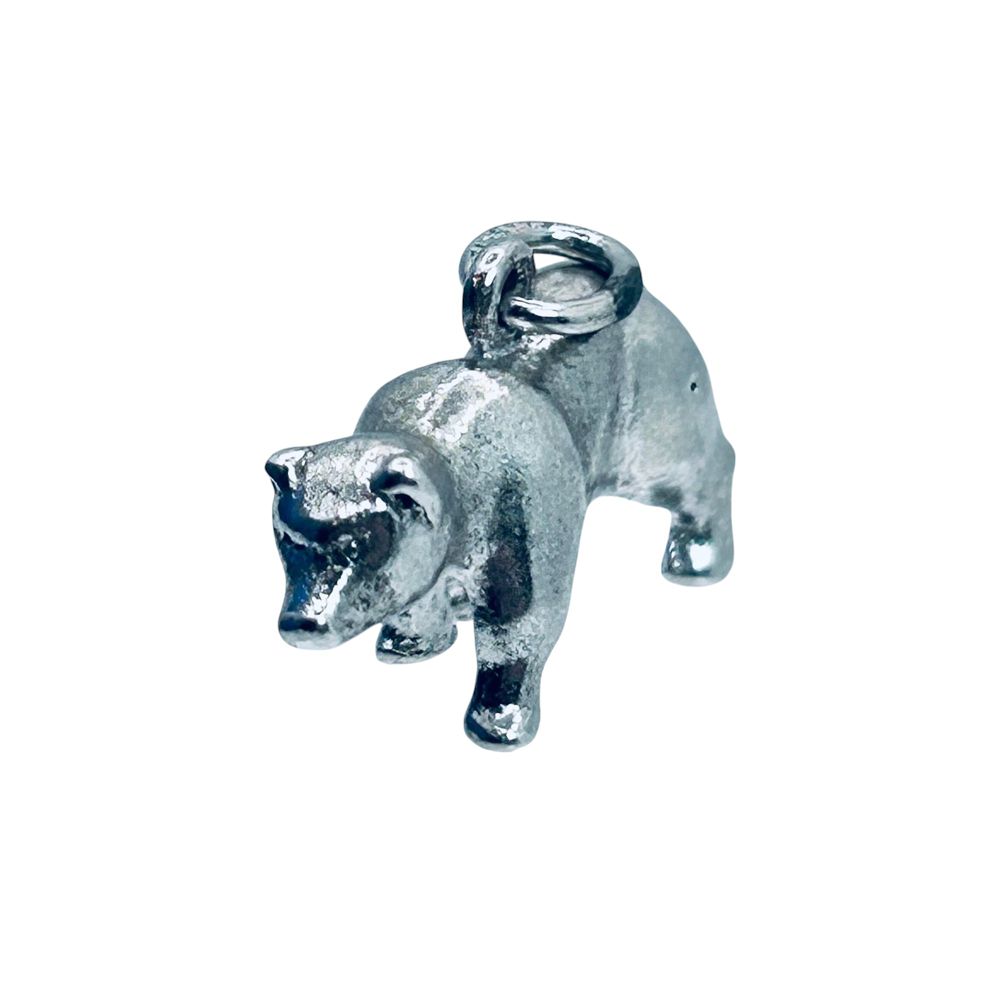 Lot 239: WELLS Sterling Silver Bear Pendant. 4.35 G.
