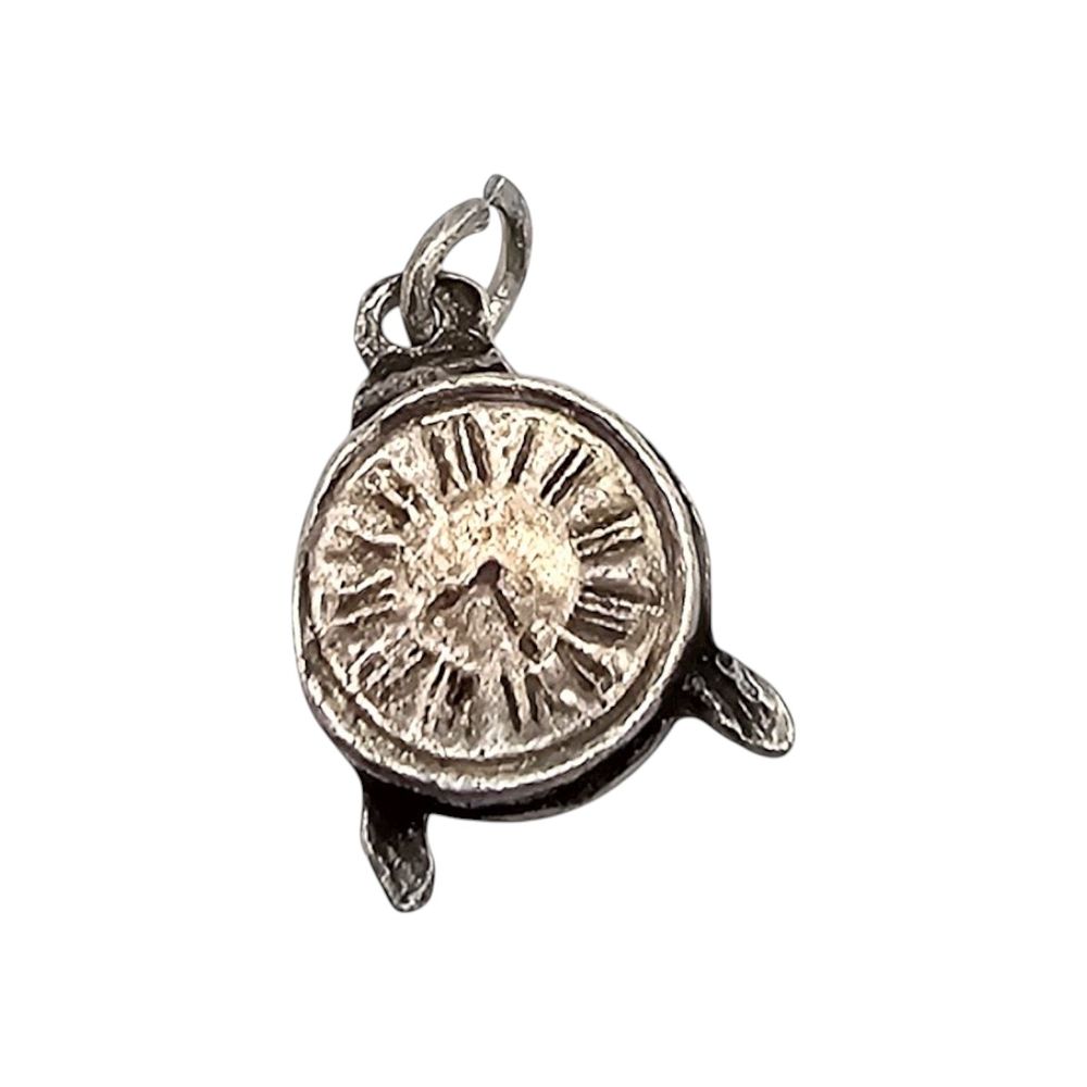 Lot 544: Sterling Silver Alarm Clock Charm 3.3 G