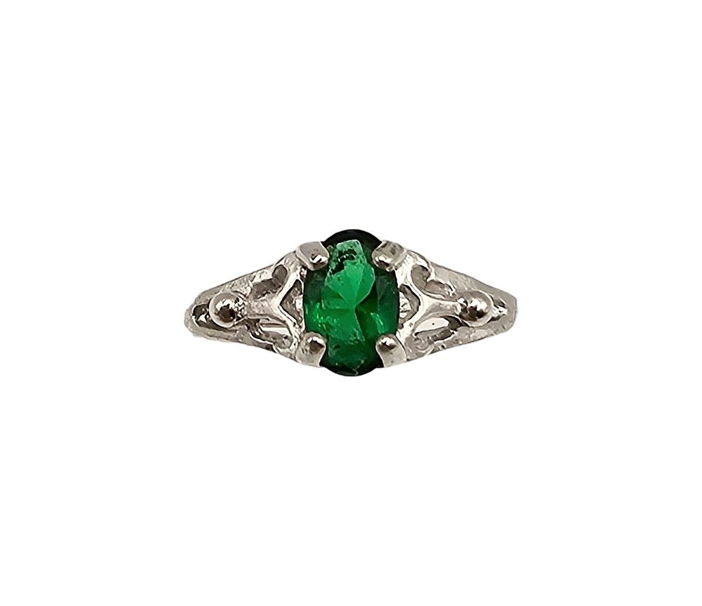 Lot 213: Rhinestone Sterling Silver Cocktail Ring Adjustable 1.6 G