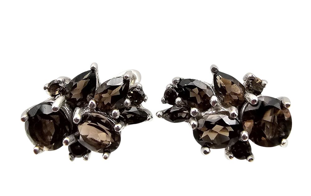 Lot 226: Tourmaline Sterling Silver Earrings 6.7 G