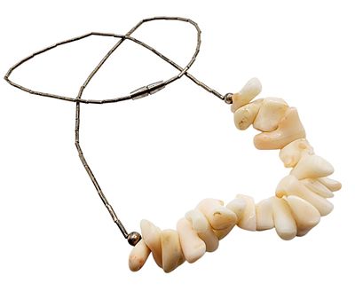 Sterling Liquid Silver Bone Chip Necklace 10.4g