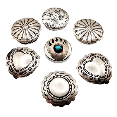 Sterling Navajo Button Covers 24.7g