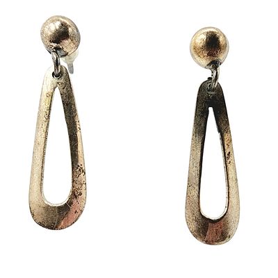 Sterling Taxco T---7 Mexico Dangle Earrings 2.8g