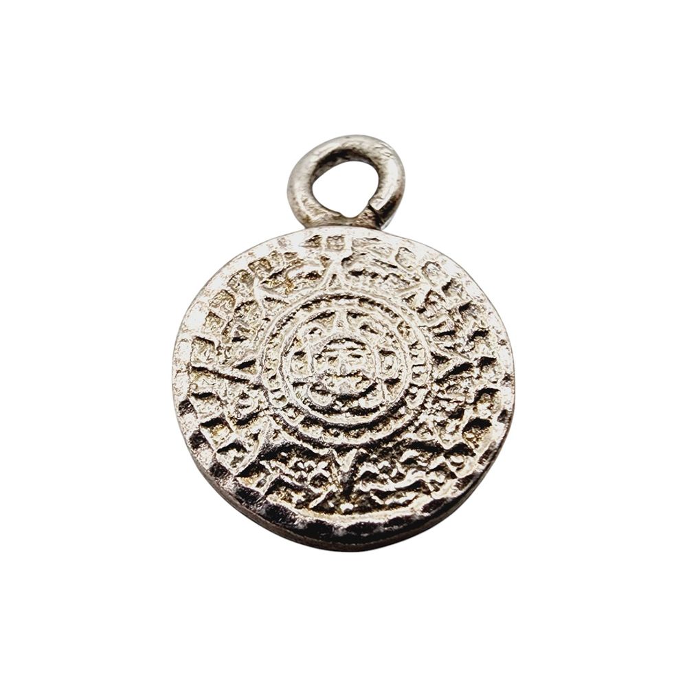 Lot 153: Sterling Mexico Mayan Calendar Pendant
