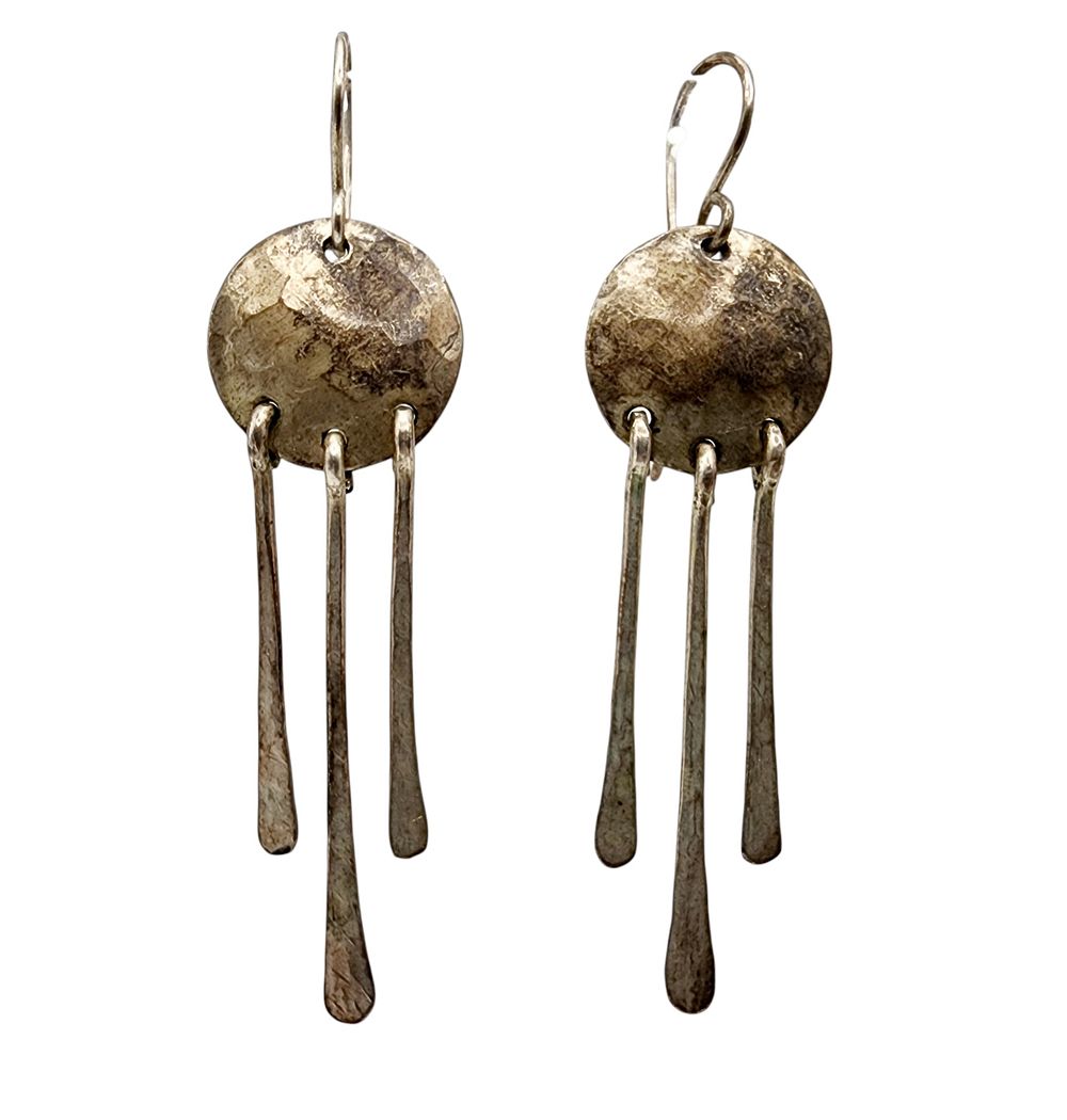 Lot 271: Sterling Vintage Navajo Fringe Earrings