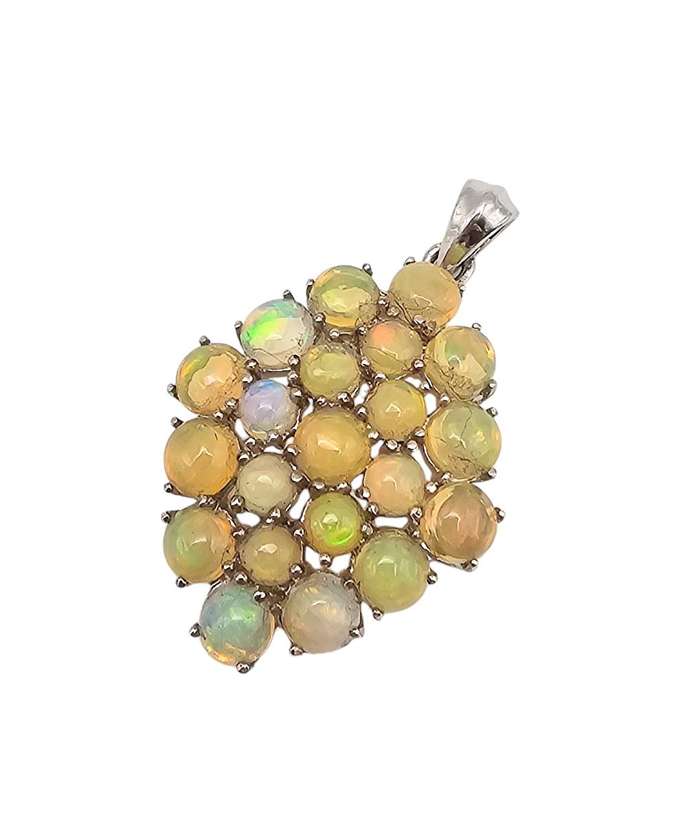 Lot 407: GIE Opal Sterling Silver Pendant 5.8 G