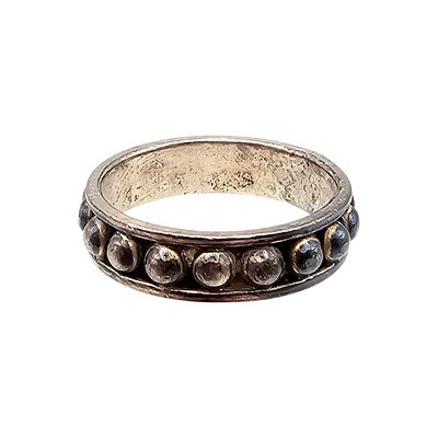 Sterling Silver Dot Design Ring Size 7.75 2.8 G