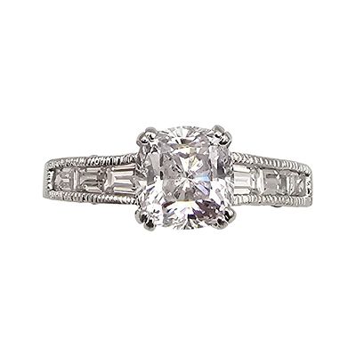 Sterling Silver Clear Stone Cocktail Ring Size 7.5 3.9 G