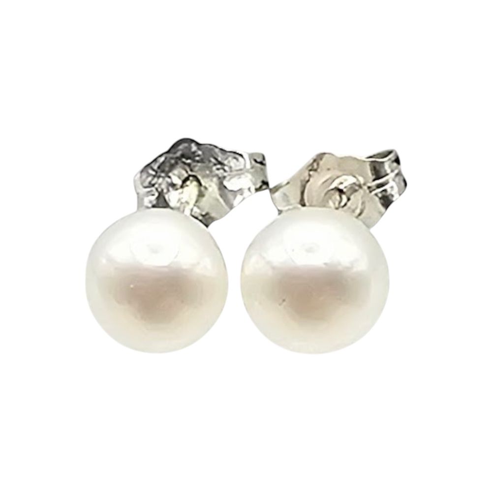 Lot 167: Pearl Sterling Silver Earrings 1.3 G
