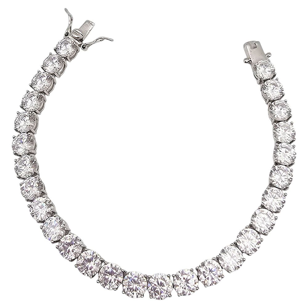 Lot 484: PAJ Cubic Zirconia Sterling Silver Bracelet 20 G