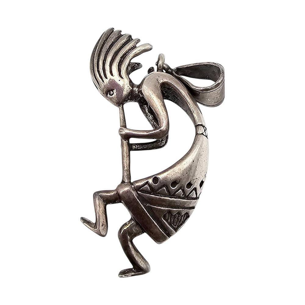 Lot 216: Liberty Southwestern Sterling Silver Kokopelli Pendant 24.3 G