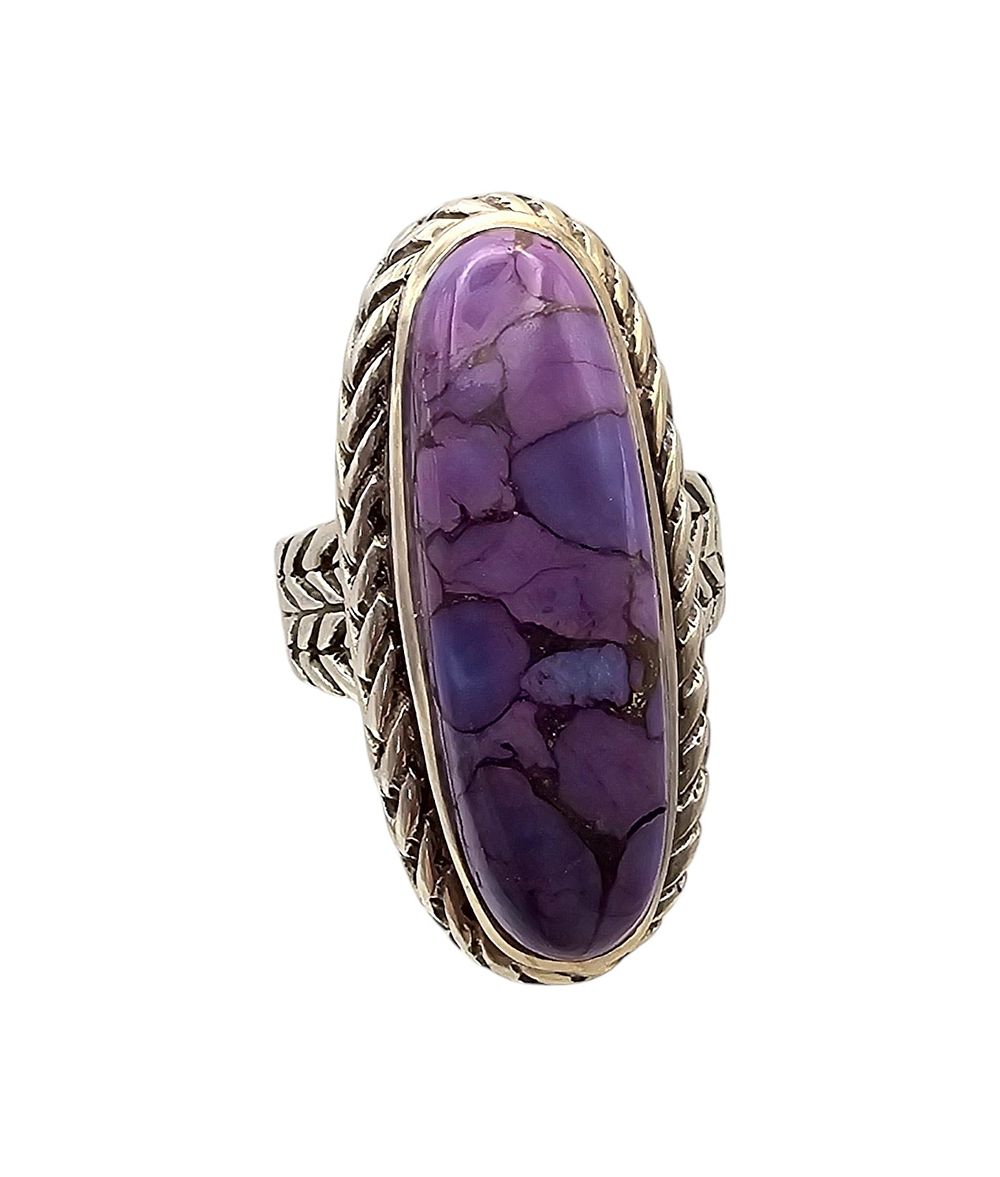 Lot 217: SJ Southwestern Turquoise Sterling Silver Ring Size 6.25 13.7 G