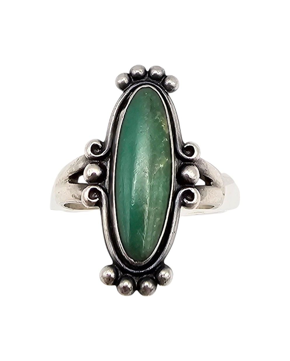Lot 243: Bell Trading Post Turquoise Sterling Silver Ring Size 5.5 4.6 G