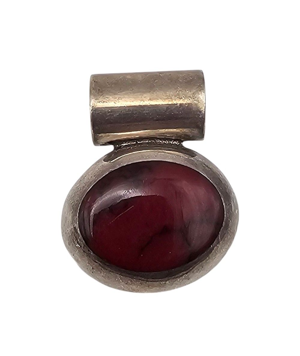Lot 367: Mexico Jasper Sterling Silver Pendant Sterling Silver Pendant 13.9 G