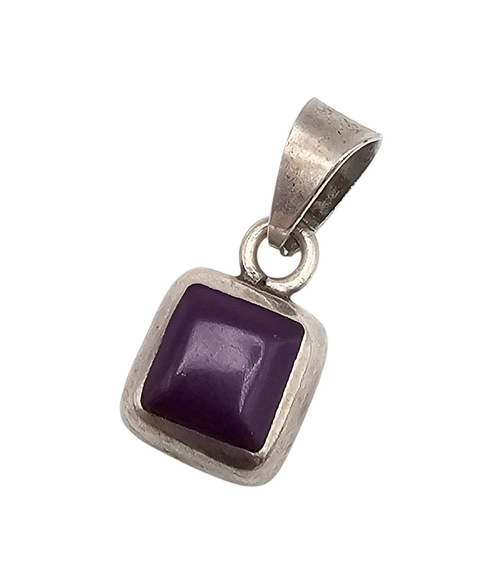 Lot 399: Mexico Charoite Sterling Silver Pendant 4.2 G