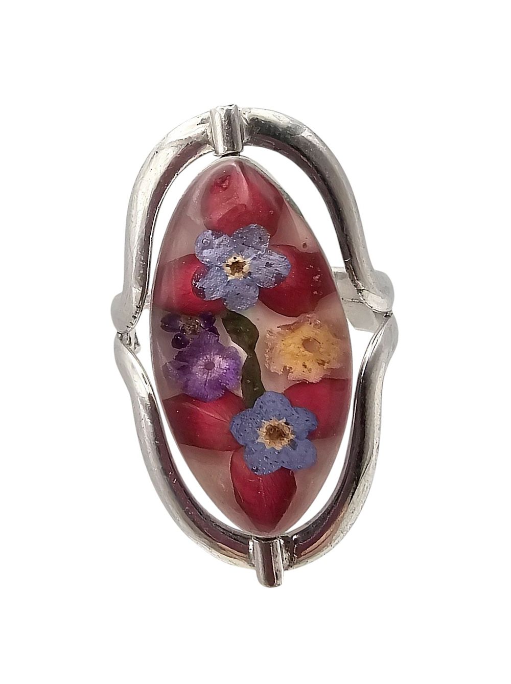 Lot 401: ATI Mexico Jasper Resin Sterling Silver Ring Size 8 8.2 G