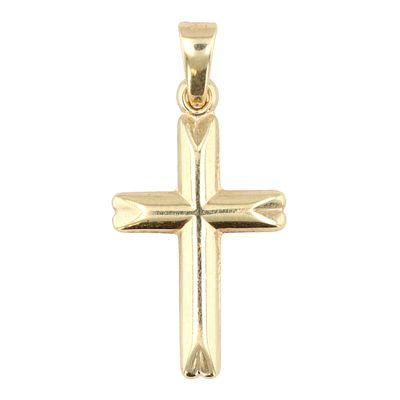 14K Gold Cross Pendant 0.8 G