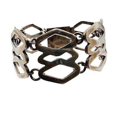 Signed Taxco Eagle 1 Mexico Vintage Sterling Bracelet 46.6g
