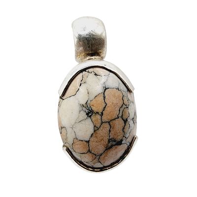 Signed 'ATI' Sterling Mexico Jasper/Agate Pendant 5.5g