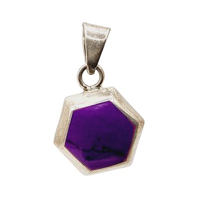950 Taxco TM-187 Vintage Mexico Purple Pendant 6.2g