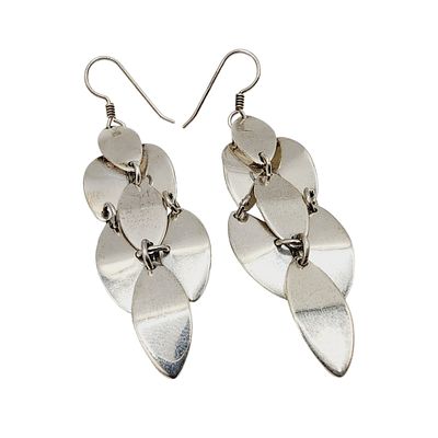Signed 'DDD' Vintage Sterling Mexico Chandelier Earrings 18.3g